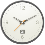 modern clock icon transp